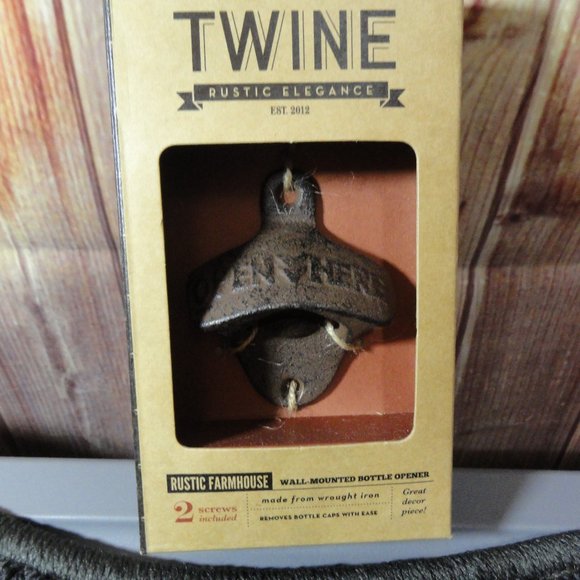 TWINE Rustic Farmhouse Wall Mounted Bottom Opener~Patina design - Picture 1 of 4